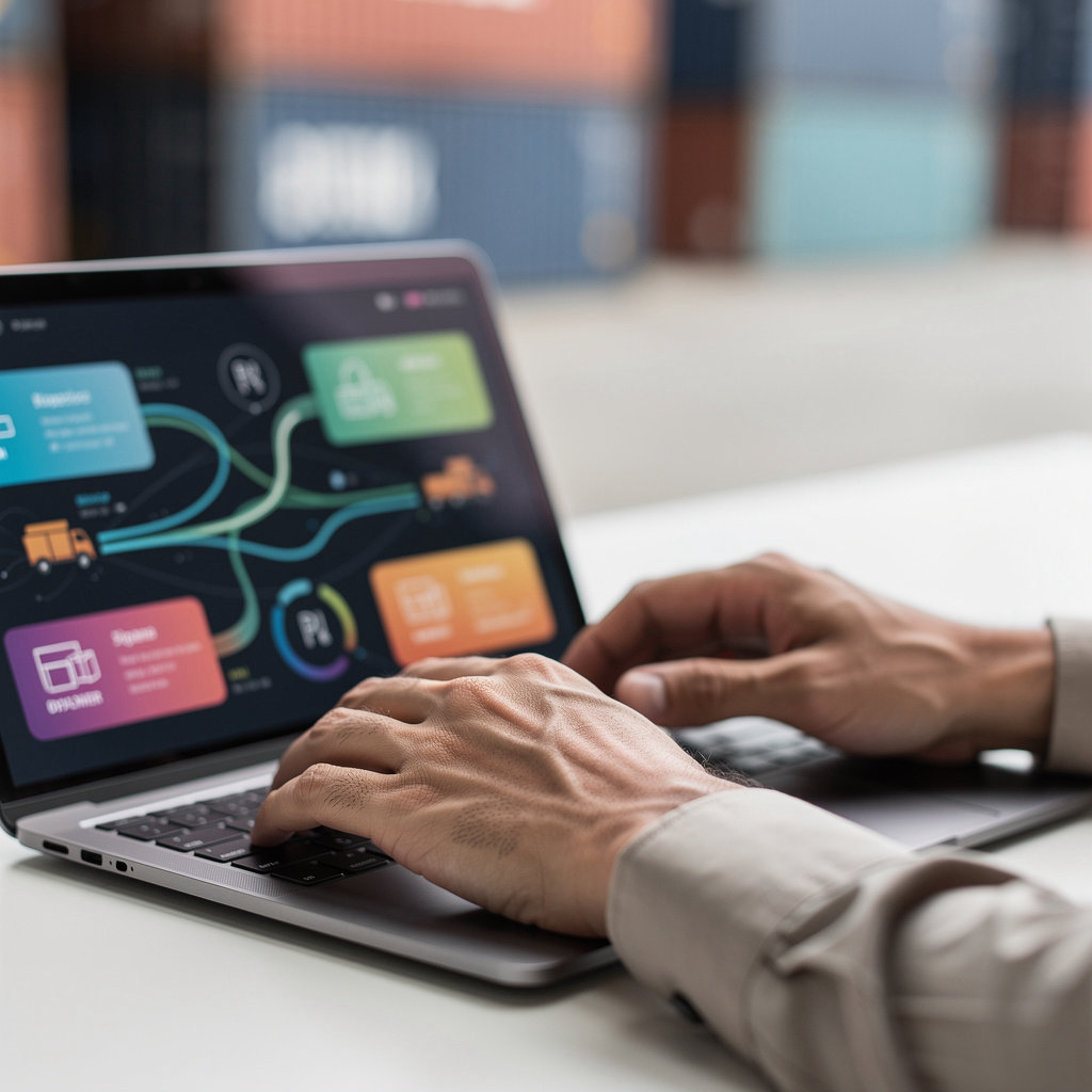 Nexora Global Data Consulting logistics and supply chain analytics dashboard with real-time tracking and route optimization for enterprise customers